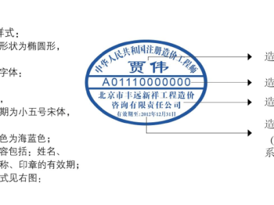 造價工程師執(zhí)業(yè)專用章造價員執(zhí)業(yè)章