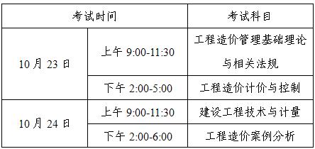 湖南省造價工程師考試時間安排湖南省造價工程師考試時間  第1張