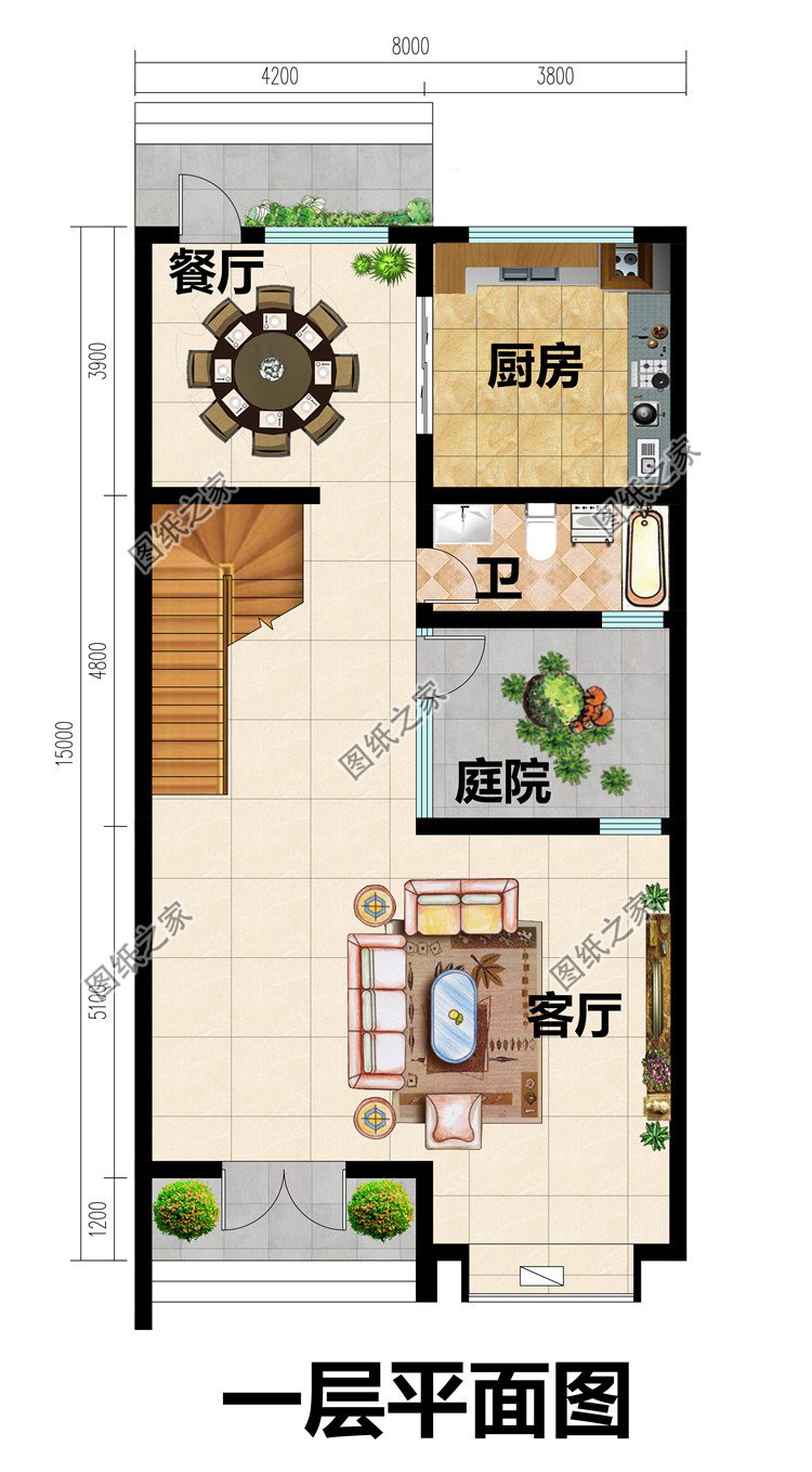 別墅平面圖,一層別墅平面圖  第1張