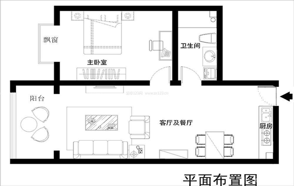 單身公寓設計圖,單身公寓設計圖紙手繪  第1張