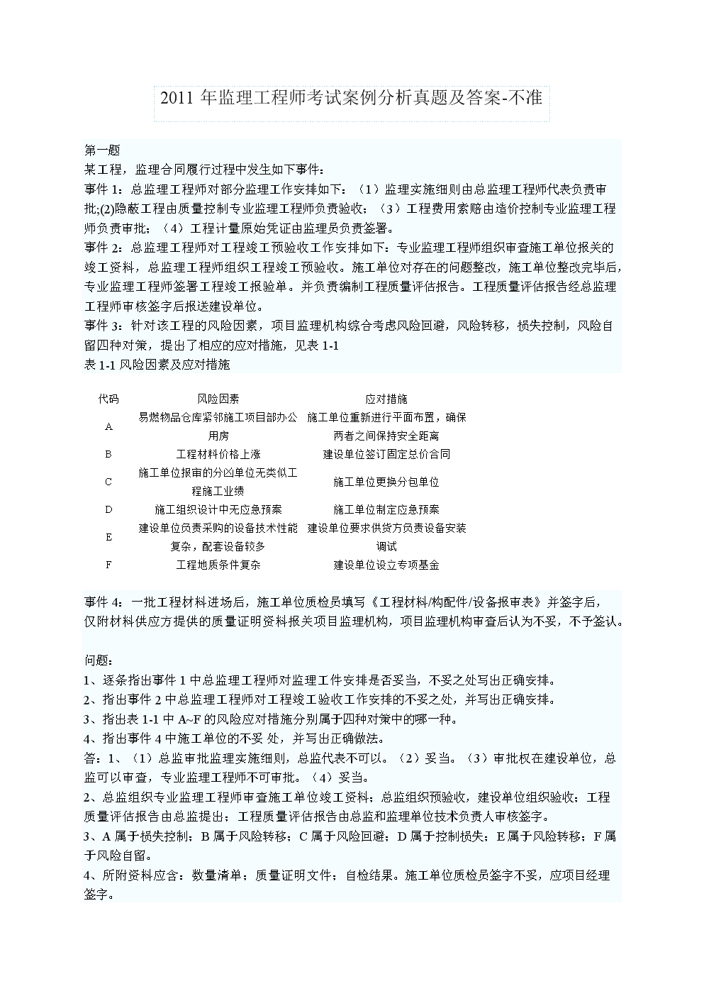 監理工程師案例都考哪些科目監理工程師案例都考哪些  第2張