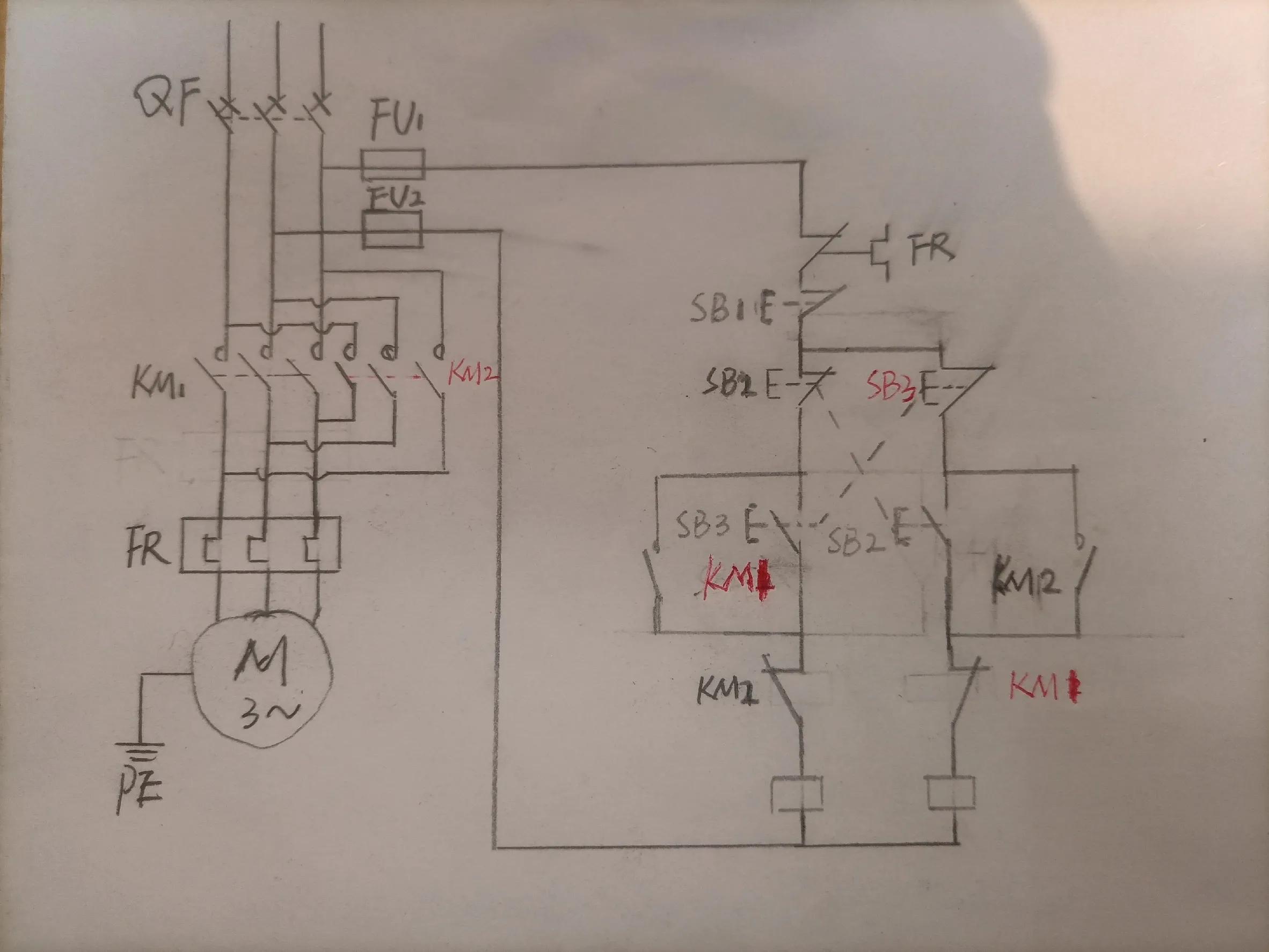 兩相交流電機正反轉電路圖,電機正反轉電路圖  第1張