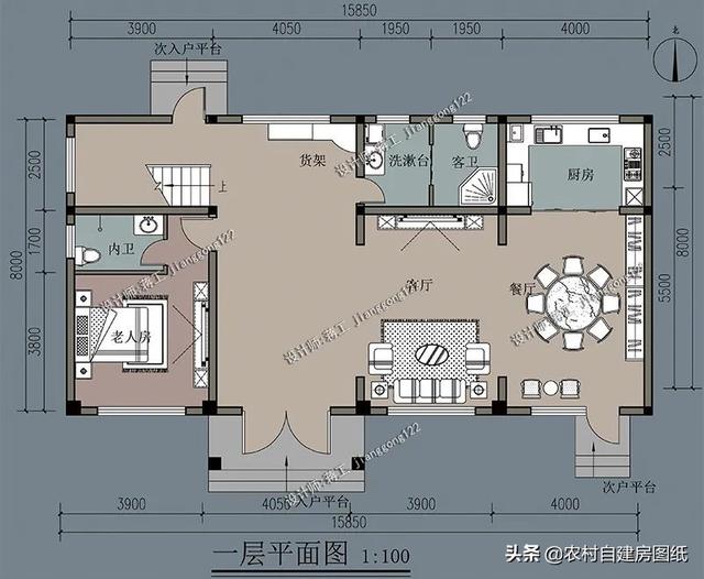 北方農村房屋設計圖帶院子,北方農村房屋設計圖  第1張