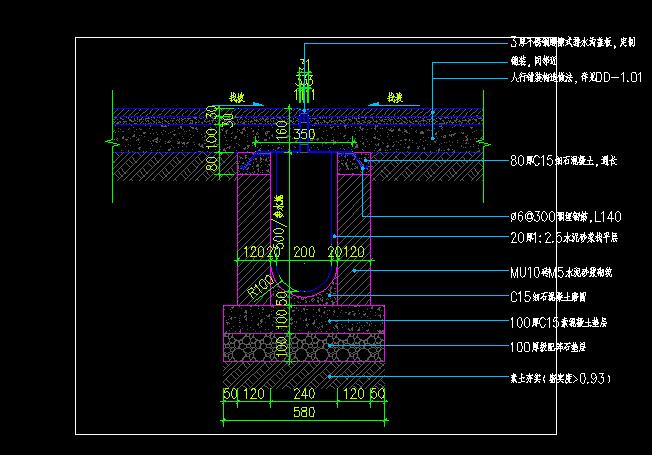 線性排水溝施工圖線性排水溝施工做法  第2張