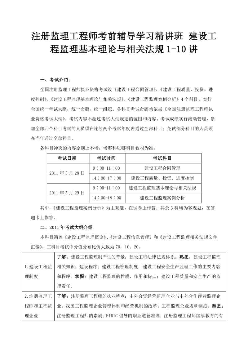 關(guān)于監(jiān)理工程師考試科目介紹的信息  第1張