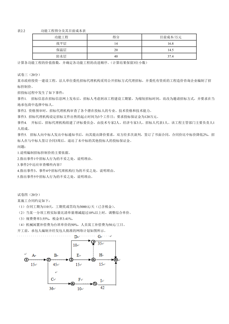 造價工程師案例真題水利造價工程師案例真題  第2張