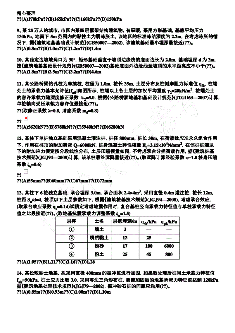 注冊巖土工程師基礎真題解析,注冊巖土工程師專業(yè)案例真題和解析  第2張